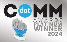 dotComm awards platinum winner 2024 graphic