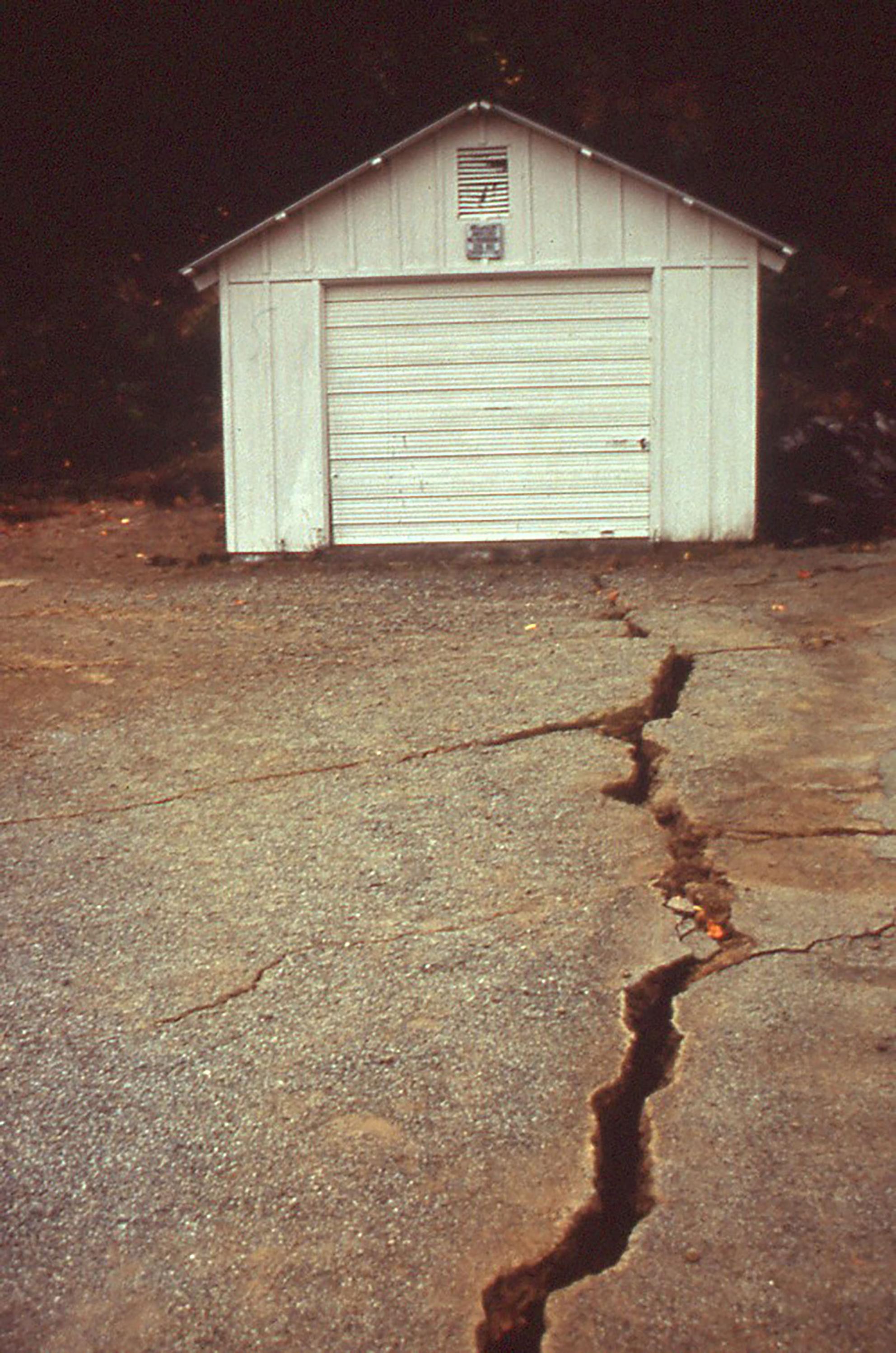 earthquake crack on the ground