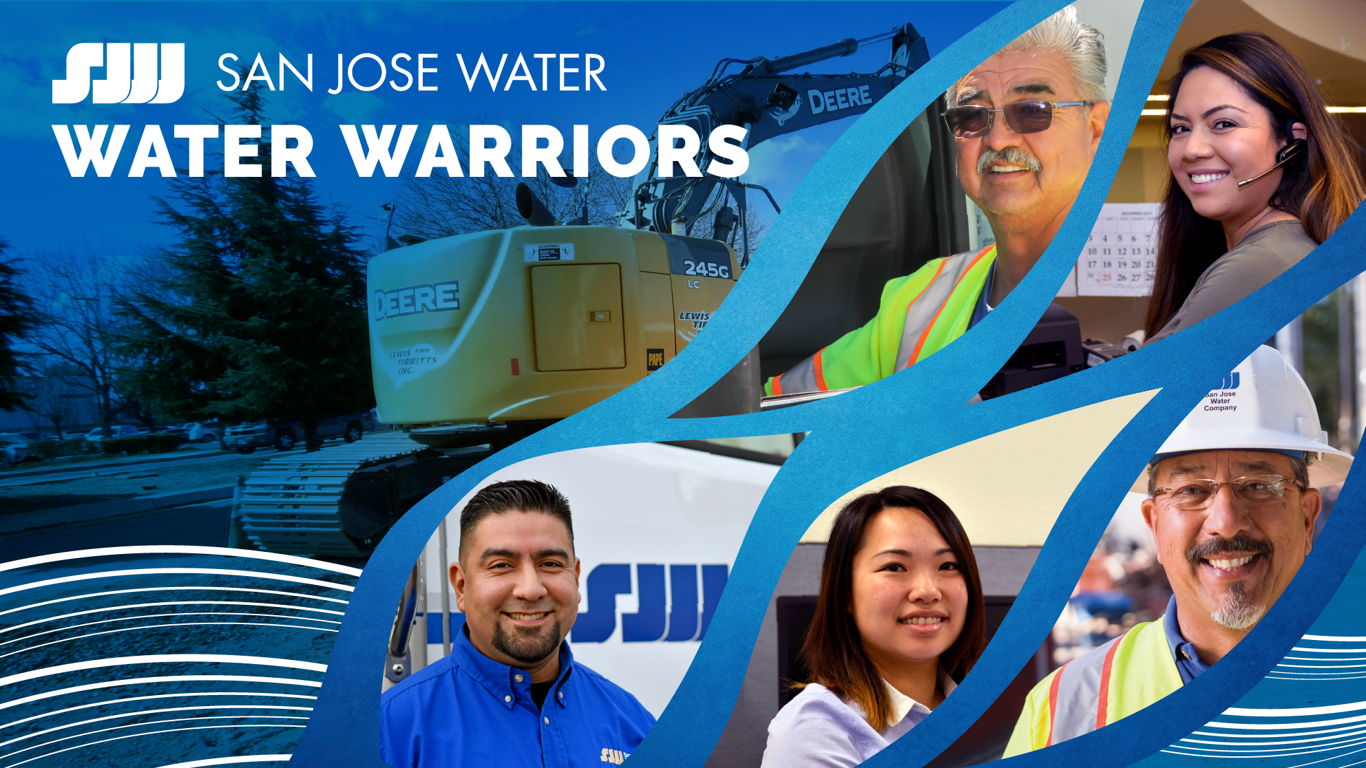 San Jose Water Water Warriors - 5 employees in a collage