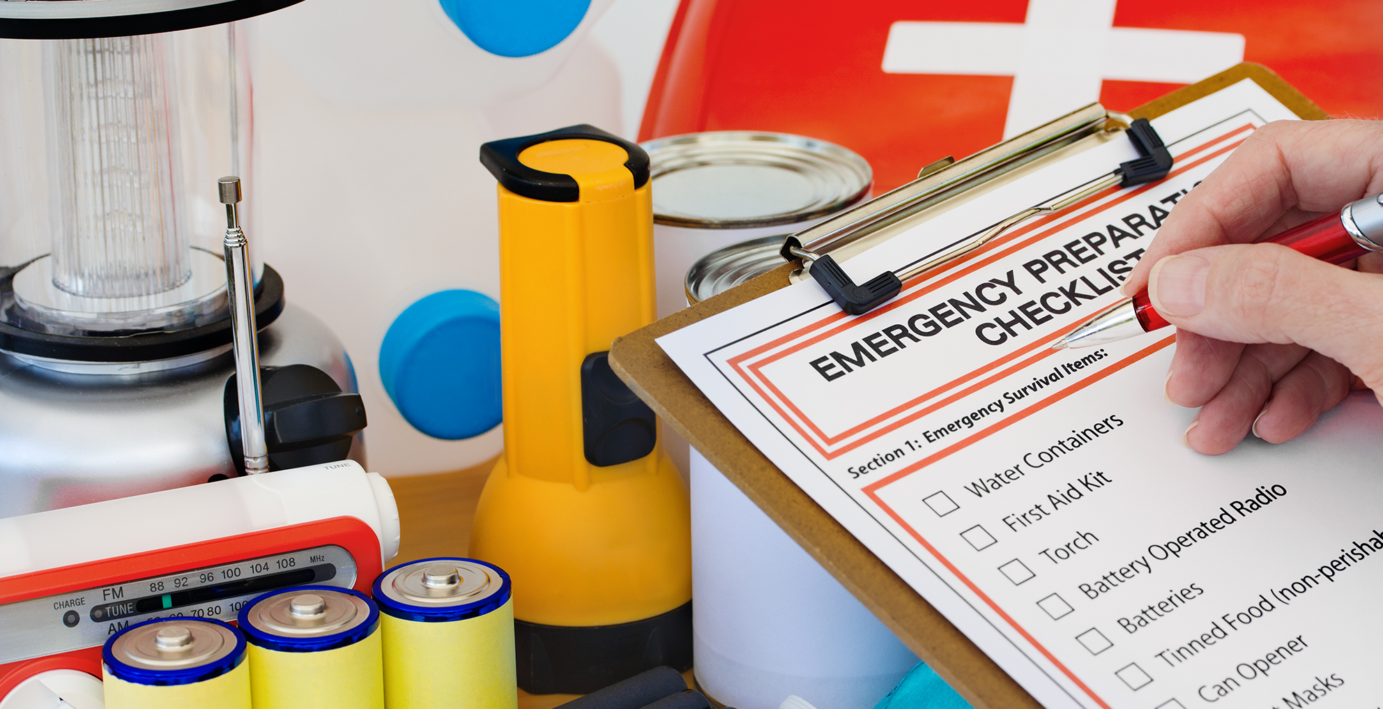 Preparing for emergencies with checklist and supplies