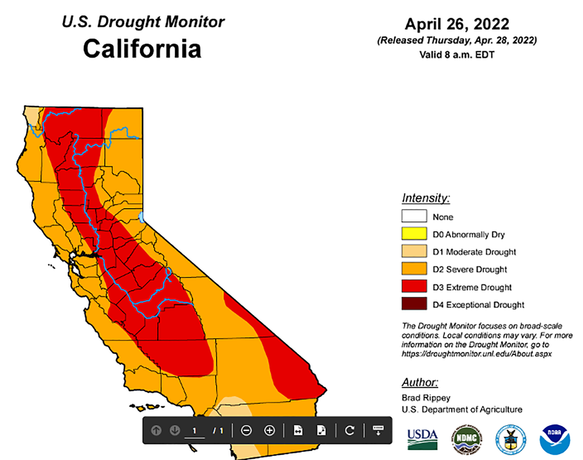 US Drought Monitor California